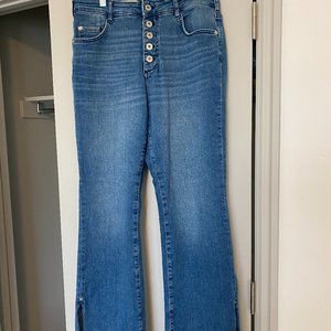 High rise skinny boot cut jean from anthro